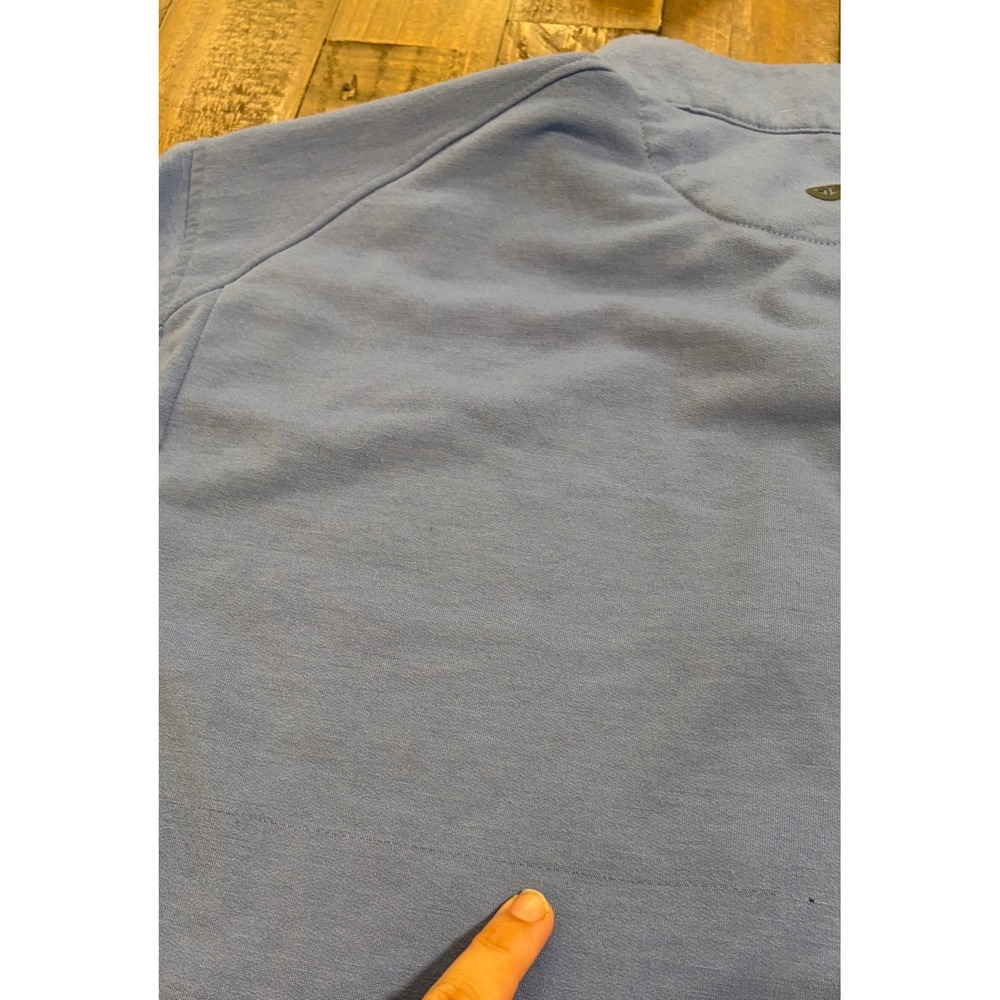 Graham Luxe Mens 2XL Periwinkle Blue Quarter Zip Pullover Performance Sweatshirt - Picture 10 of 12